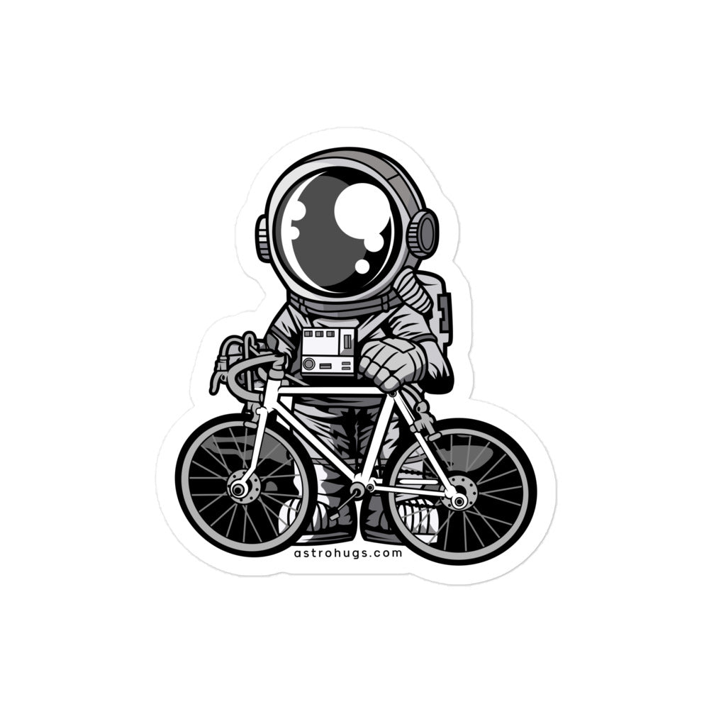 Astronaut Bicycle - Bubble-free stickers - 4 x 4