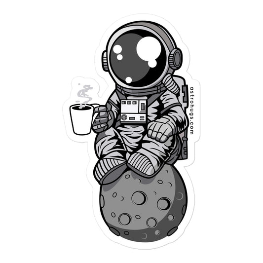 Astronaut Coffee - Bubble-free stickers - 5.5 x 5.5