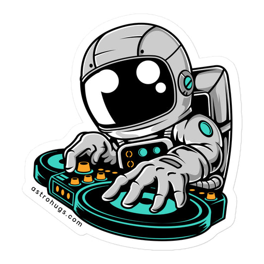 Astronaut DJ - Bubble-free stickers - 5.5 x 5.5