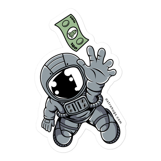 Astronaut Dollar - Bubble-free stickers - 5.5 x 5.5