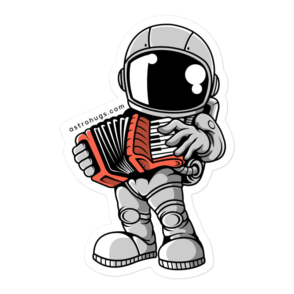 Astronaut Accordion - Bubble-free stickers - 5.5" x 5.5"