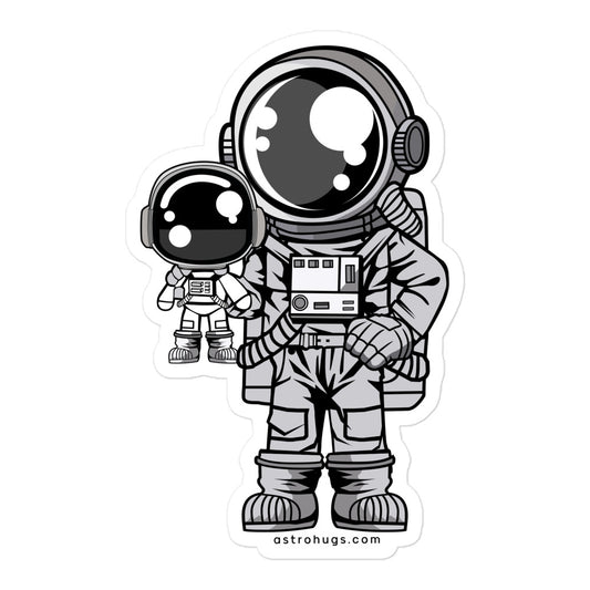 Astronaut and His Doll - Bubble-free stickers - 5.5 x 5.5