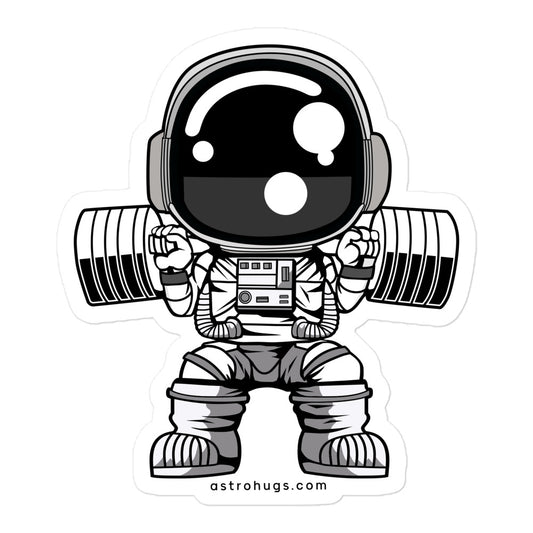 Astronaut Barbell Body Builder - Bubble-free stickers - 5.5 x 5.5