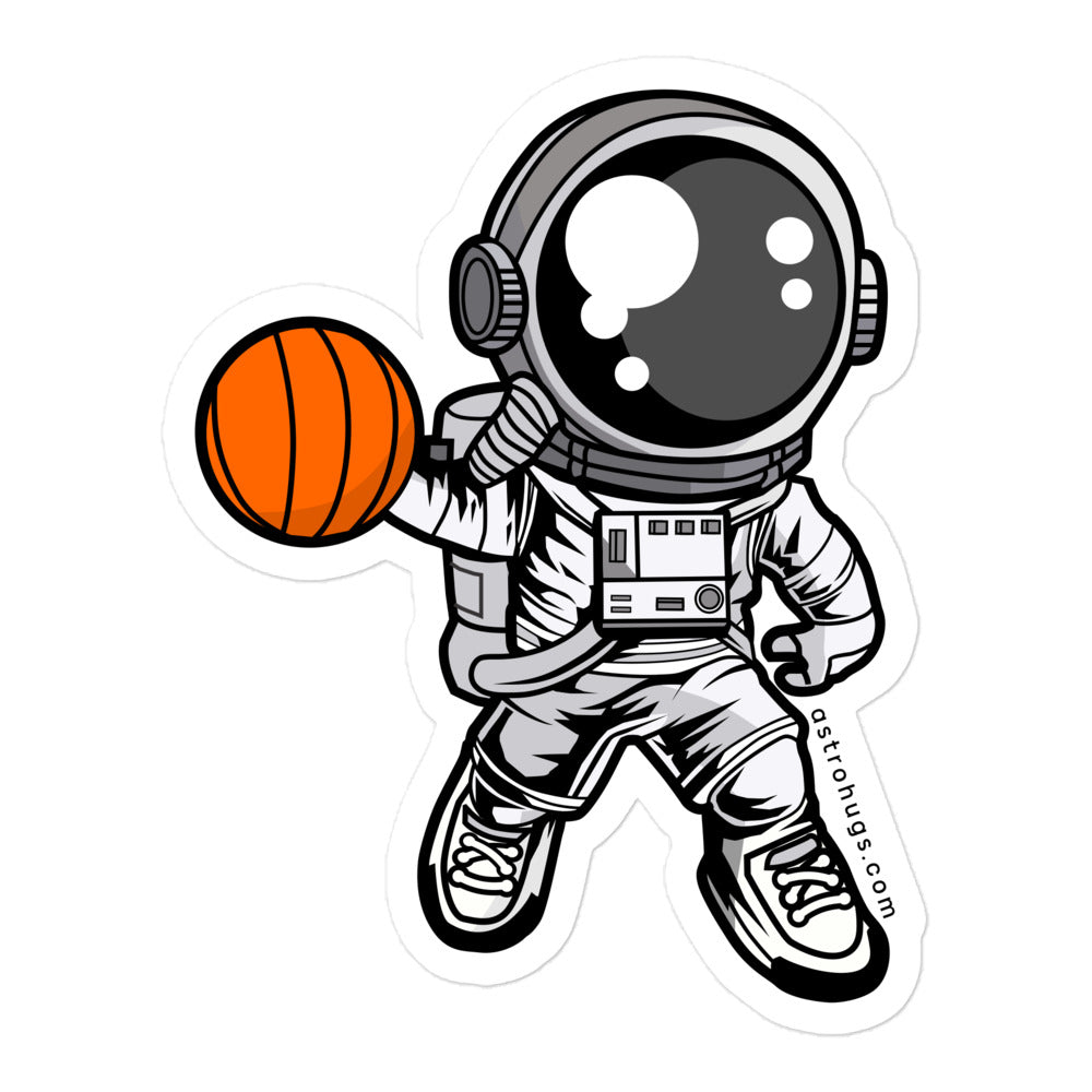 Astronaut Basketball - Bubble-free stickers - 5.5 x 5.5