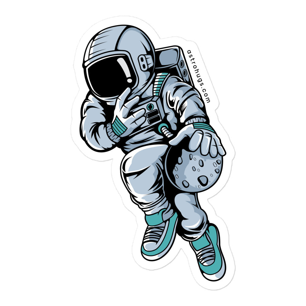 Astronaut Basketball 2 - Bubble-free stickers - 5.5 x 5.5