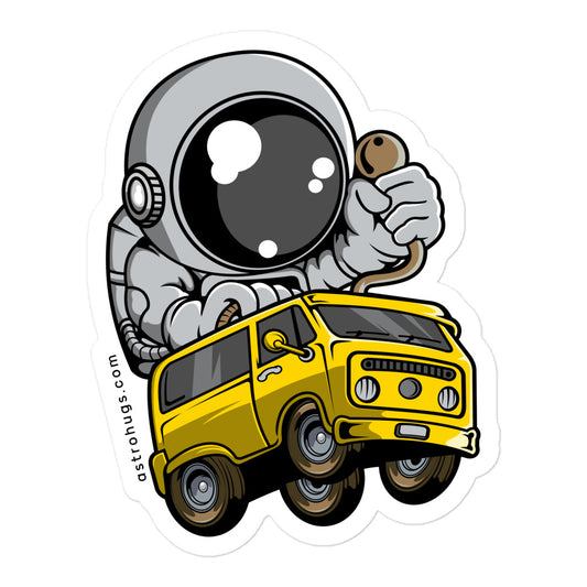 Astronaut Car Racer - Bubble-free stickers - 5.5 x 5.5