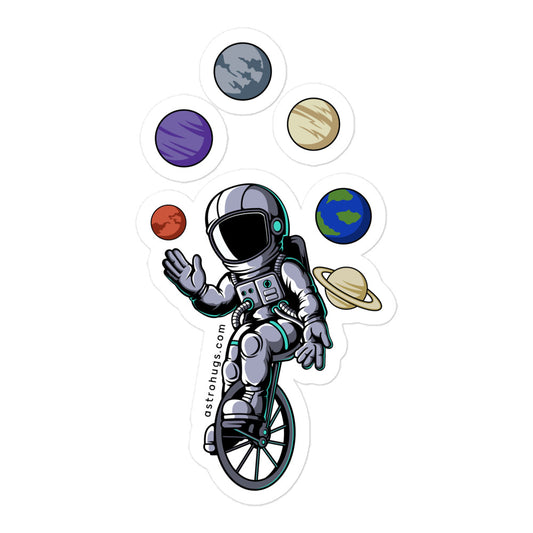 Astronaut Circus - Bubble-free stickers - 5.5 x 5.5