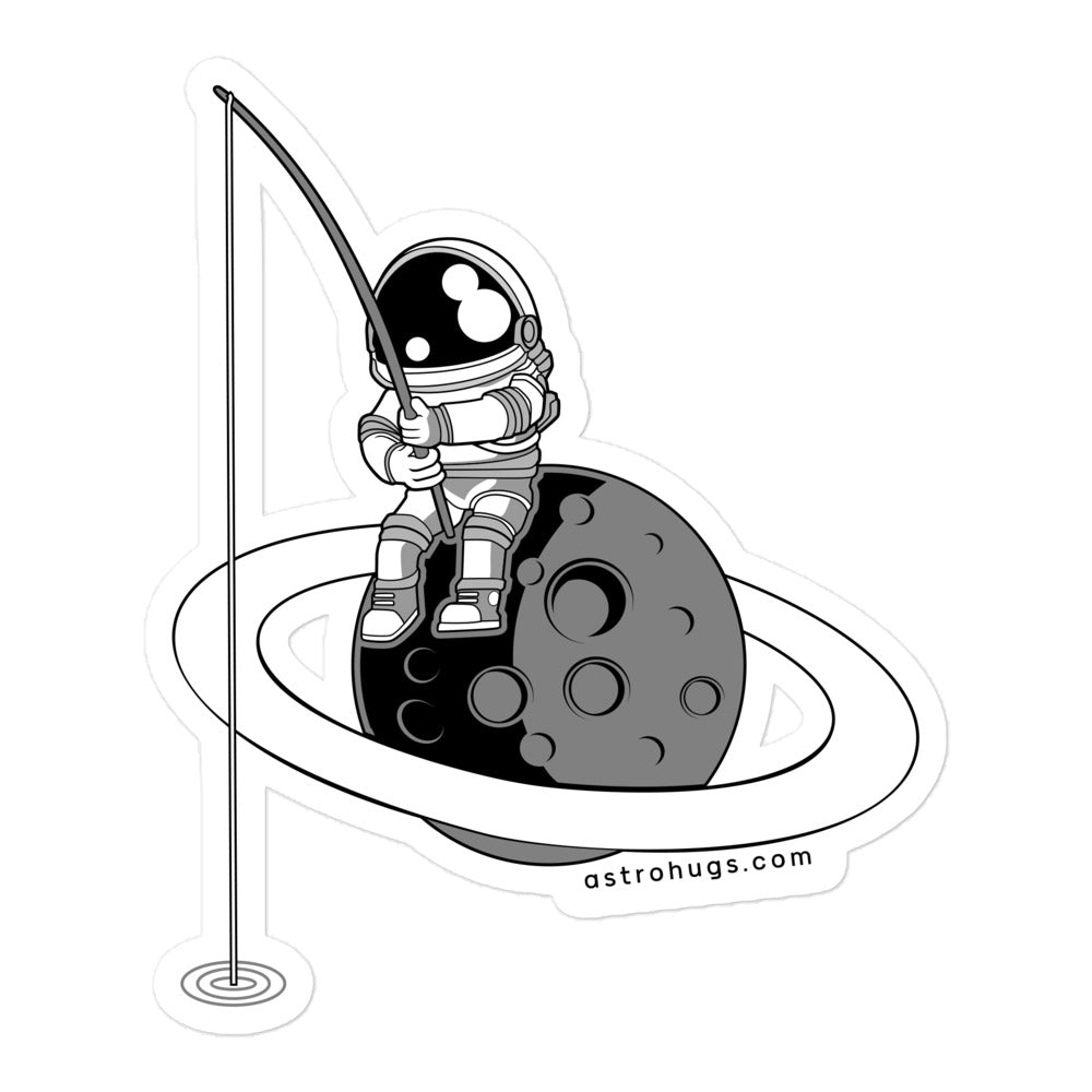 Astronaut Fishing - Bubble-free stickers - 5.5 x 5.5