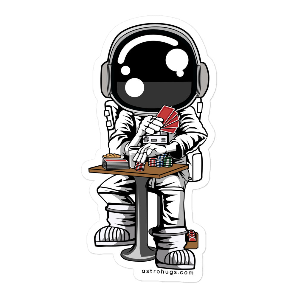 Astronaut Gambler - Bubble-free stickers - 5.5 x 5.5