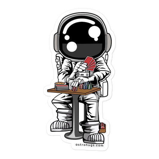 Astronaut Gambler - Bubble-free stickers - 5.5 x 5.5