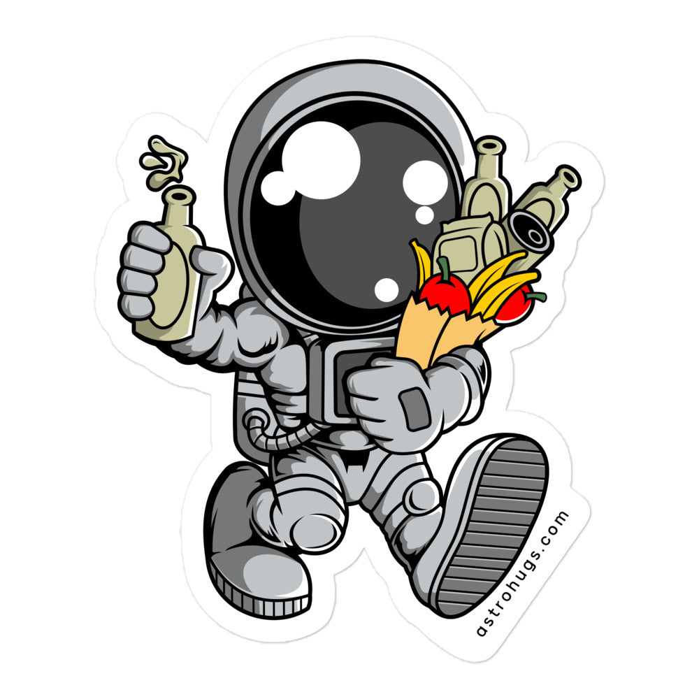 Astronaut Grocery - Bubble-free stickers - 5.5 x 5.5