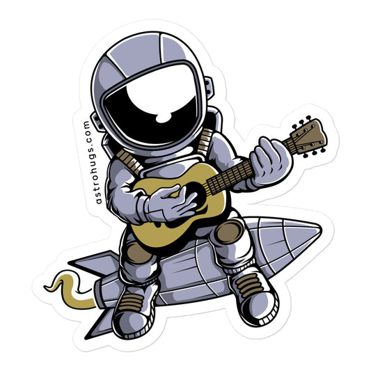 Astronaut Guitar Bubble-free stickers - 5.5 x 5.5