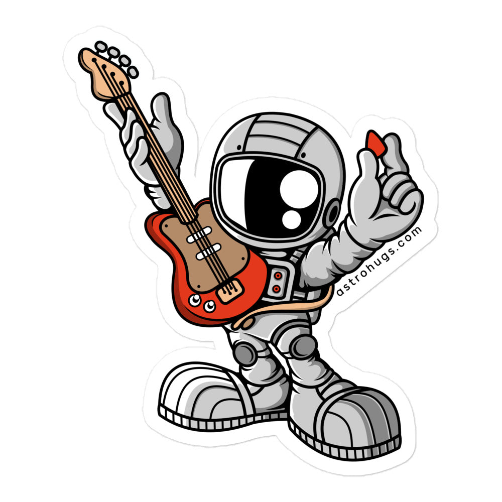 Astronaut Guitar 2 - Bubble-free stickers - 5.5 x 5.5