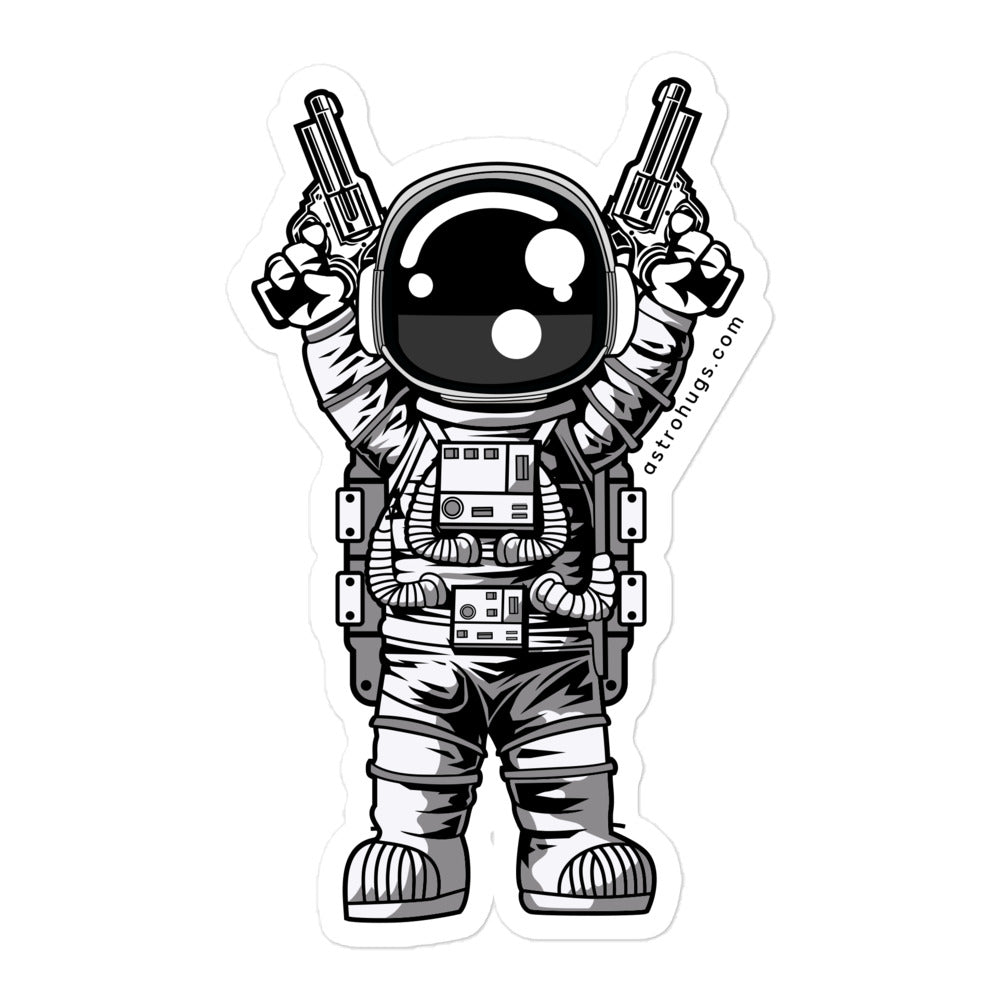 Astronaut Gun - Bubble-free stickers - 5.5 x 5.5