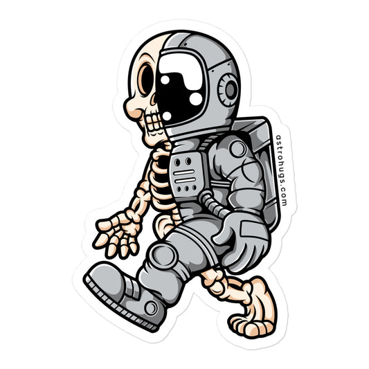 Astronaut Half Skull - Bubble-free stickers - 5.5 x 5.5