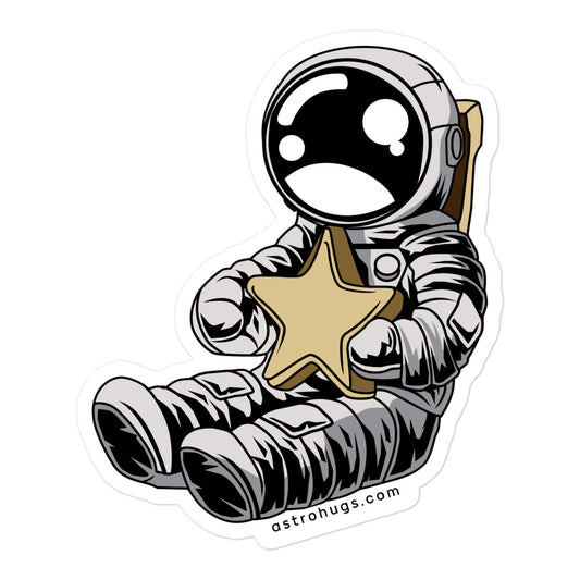 Astronaut Holding the Star - Bubble-free stickers - 5.5 x 5.5