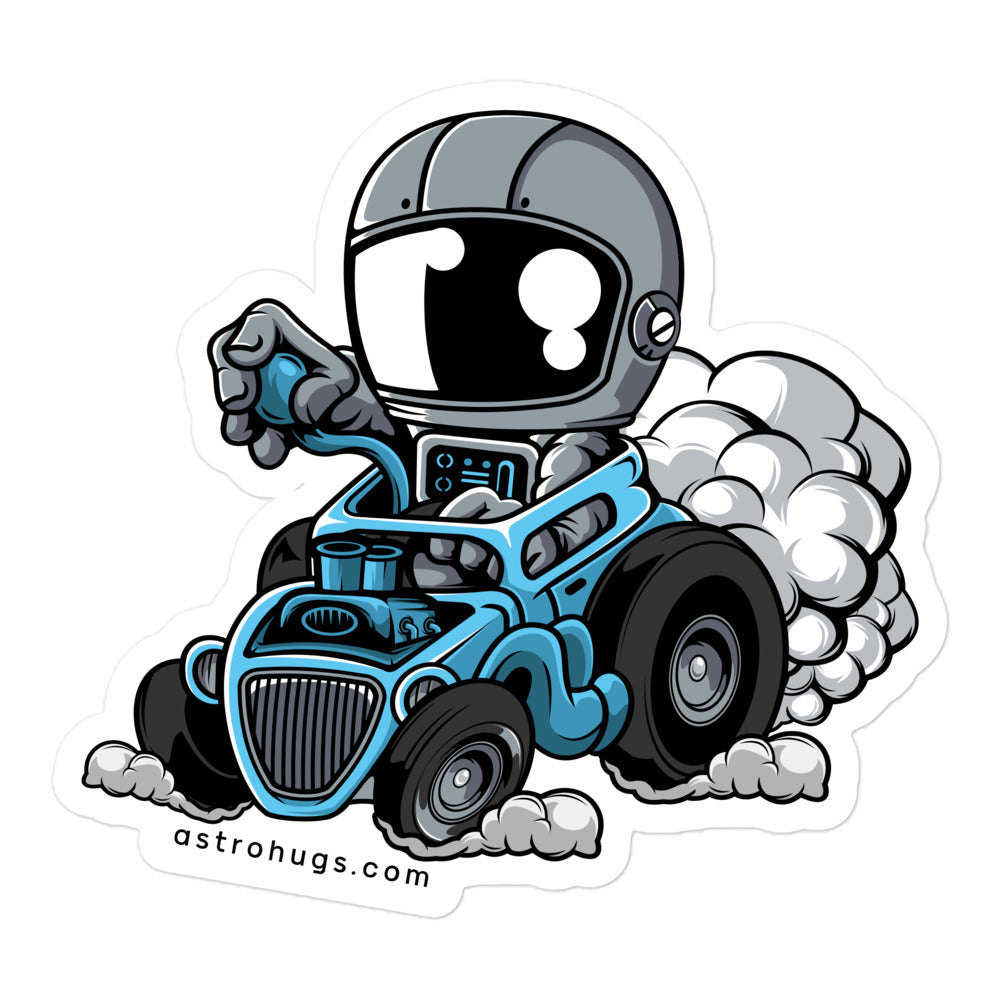 Astronaut Hotrod - Bubble-free stickers - 5.5 x 5.5