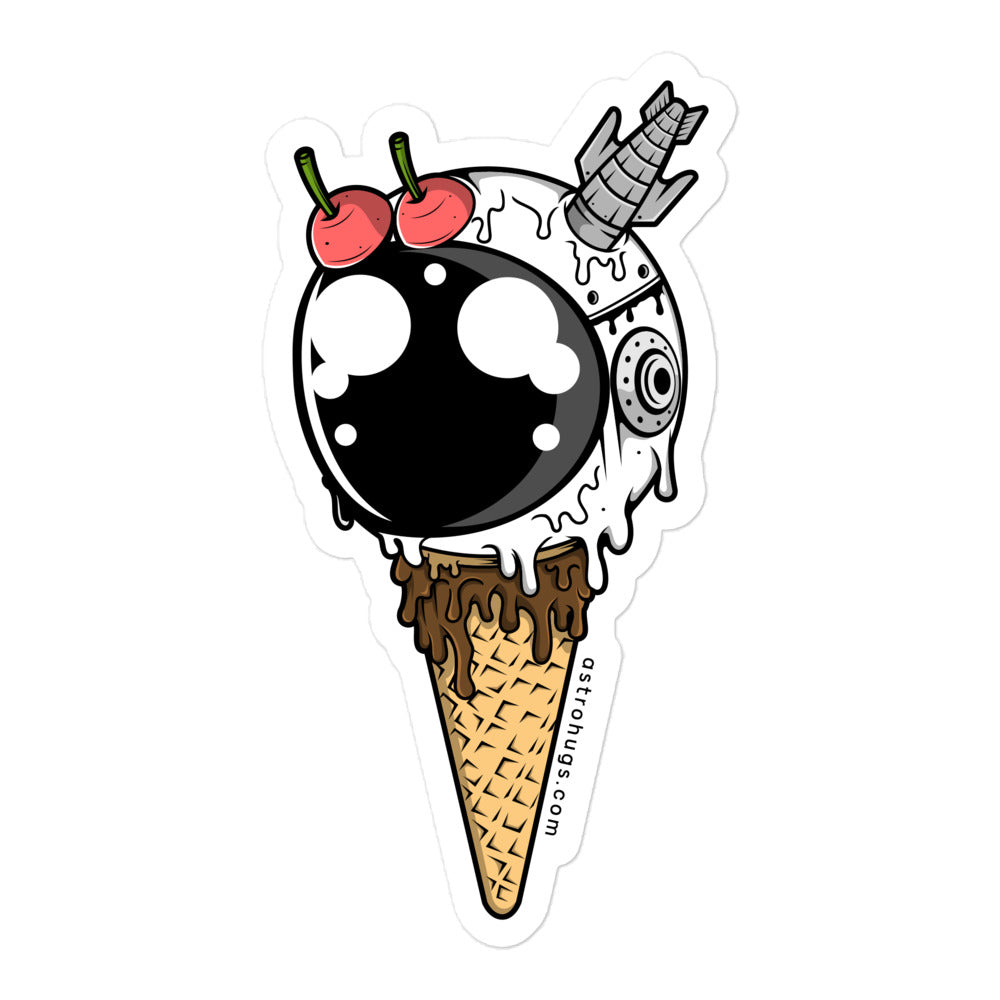 Astronaut Ice Cream 2 - Bubble-free stickers - 5.5 x 5.5