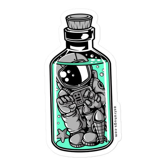 Astronaut in the Bottle - Bubble-free stickers - 5.5 x 5.5