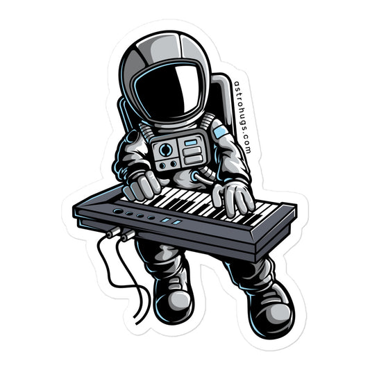 Astronaut Keyboard - Bubble-free stickers - 5.5 x 5.5