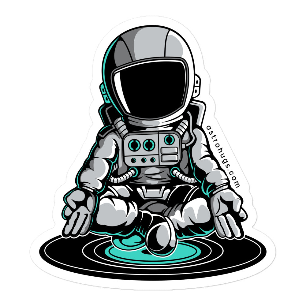 Astronaut Meditation - Bubble-free stickers - 5.5 x 5.5