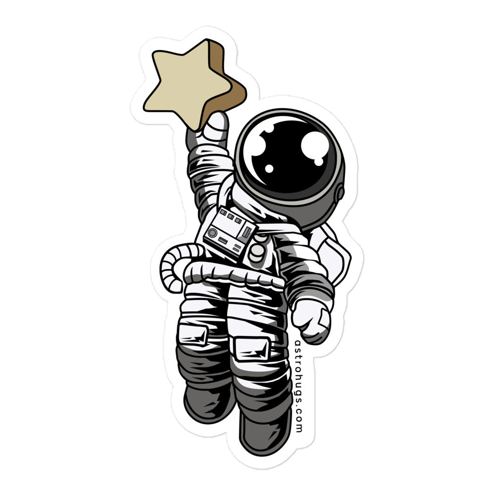 Astronaut Reach the Star - Bubble-free stickers - 5.5 x 5.5