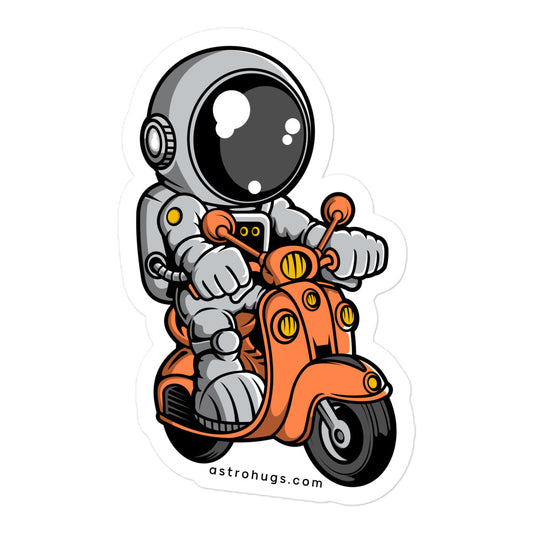 Astronaut Scooter 2 - Bubble-free stickers - 5.5 x 5.5