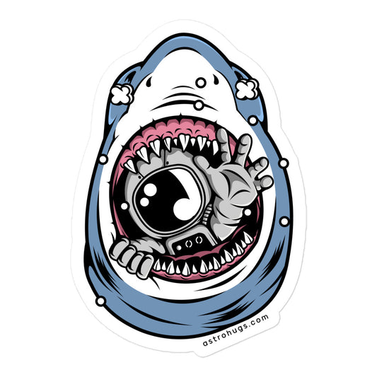 Astronaut Shark - Bubble-free stickers - 5.5 x 5.5