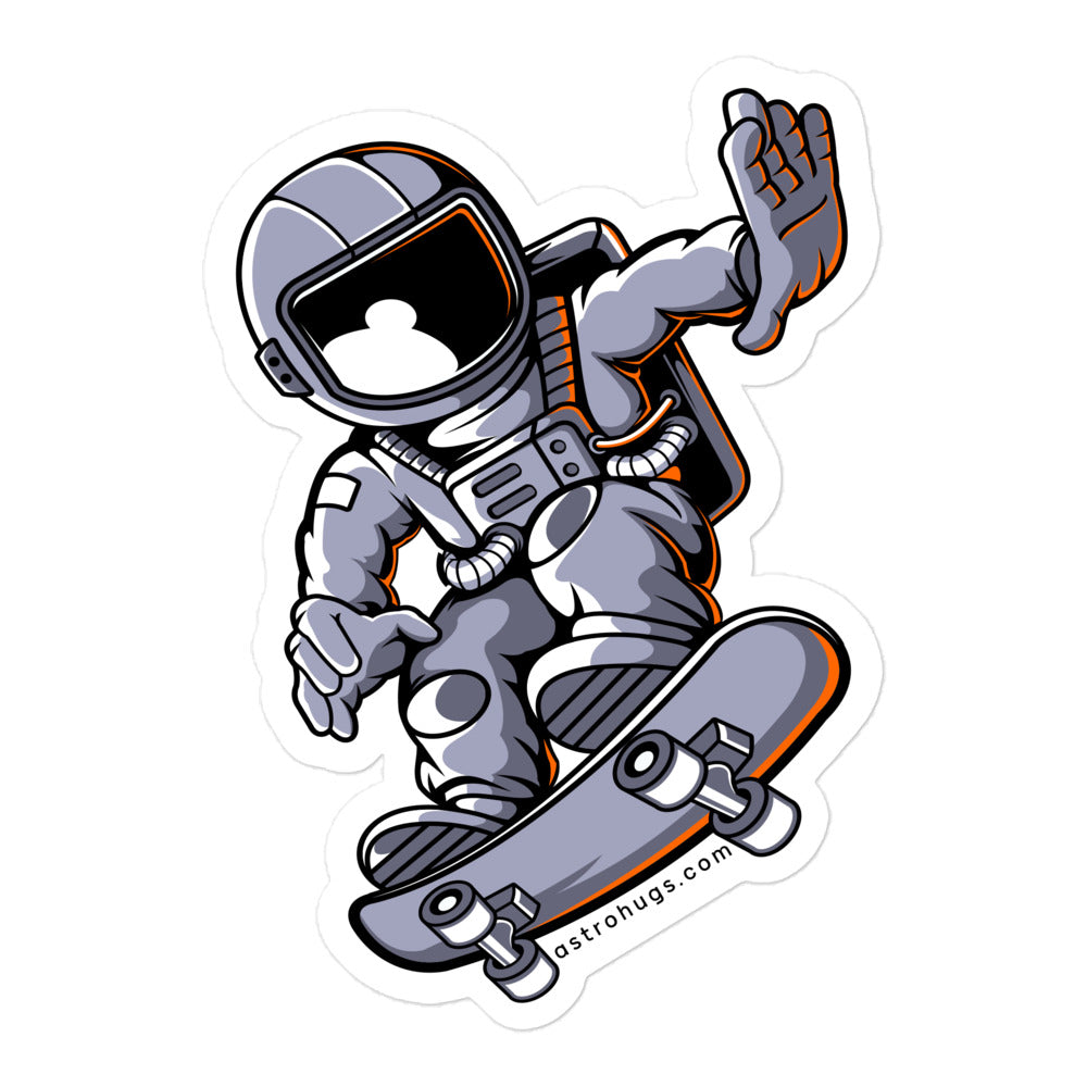 Astronaut Skateboard - Bubble-free stickers - 5.5 x 5.5