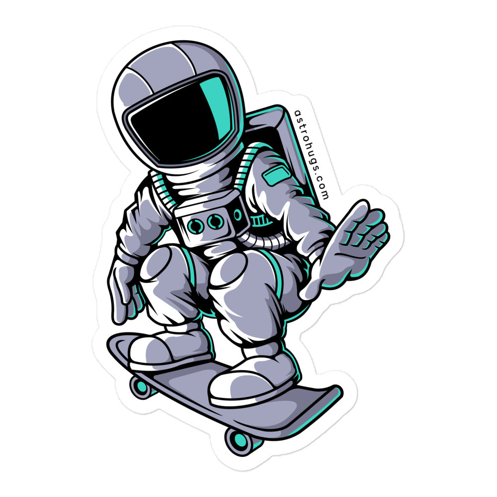 Astronaut Skater - Bubble-free stickers - 5.5 x 5.5