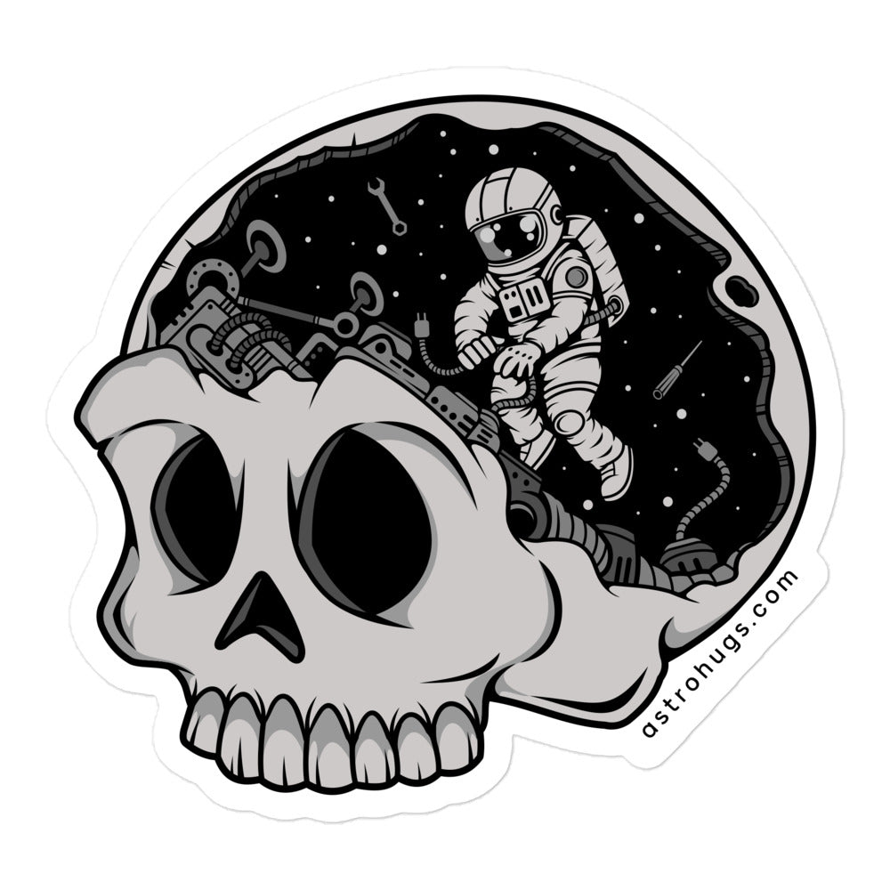 Astronaut Skull Brain - Bubble-free stickers - 5.5 x 5.5