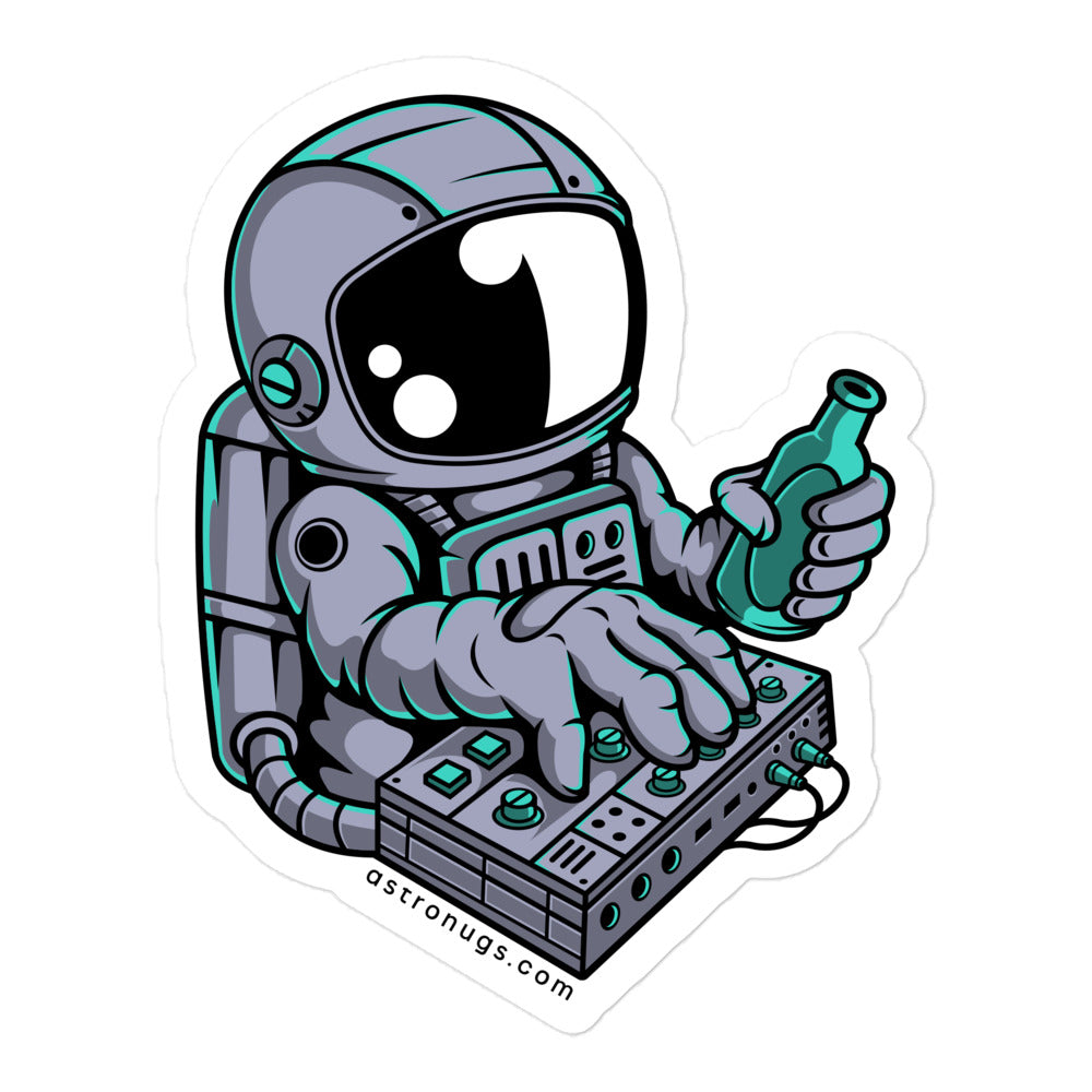 Astronaut Synth - Bubble-free stickers - 5.5 x 5.5