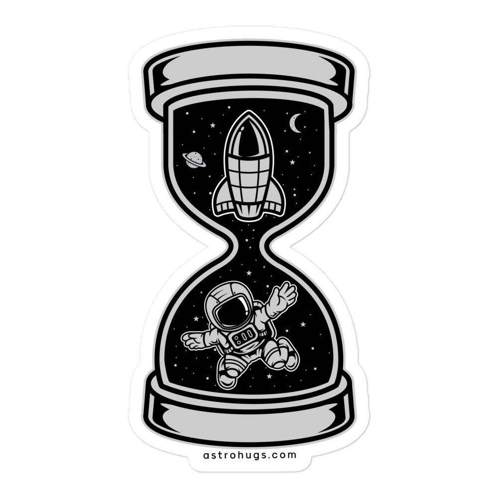 Astronaut Time - Bubble-free stickers - 5.5 x5.5