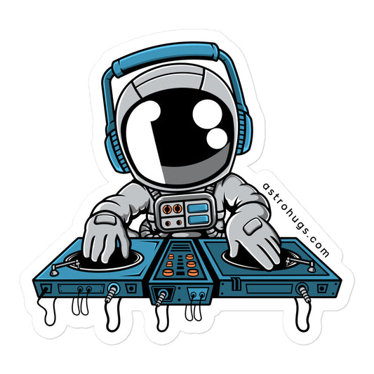 Astronaut Turntable - Bubble-free stickers - 5.5 x 5.5