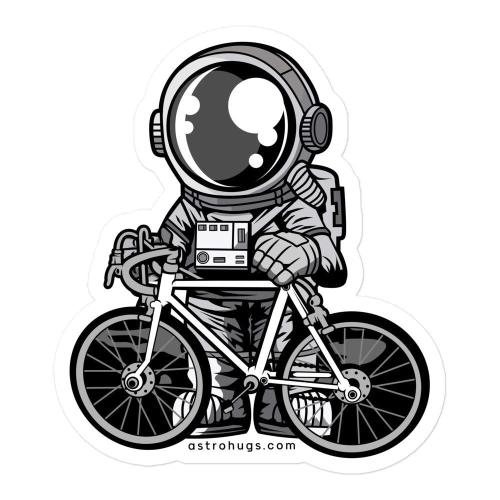 Astronaut Bicycle - Bubble-free stickers - 5.5 x 5.5