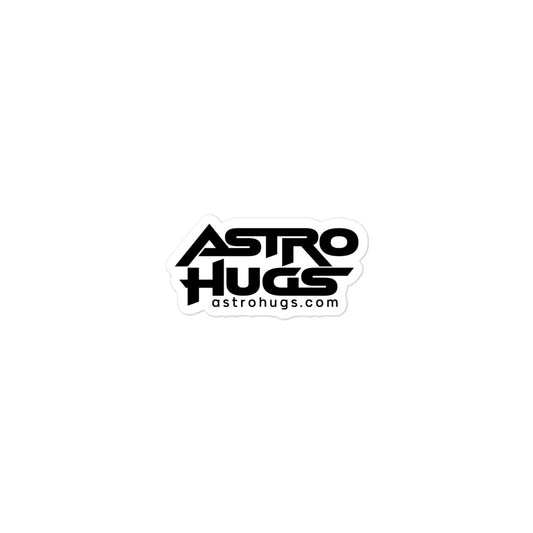 Astro Hugs Black Logo - Bubble-free stickers - 5.5" x 5.5"