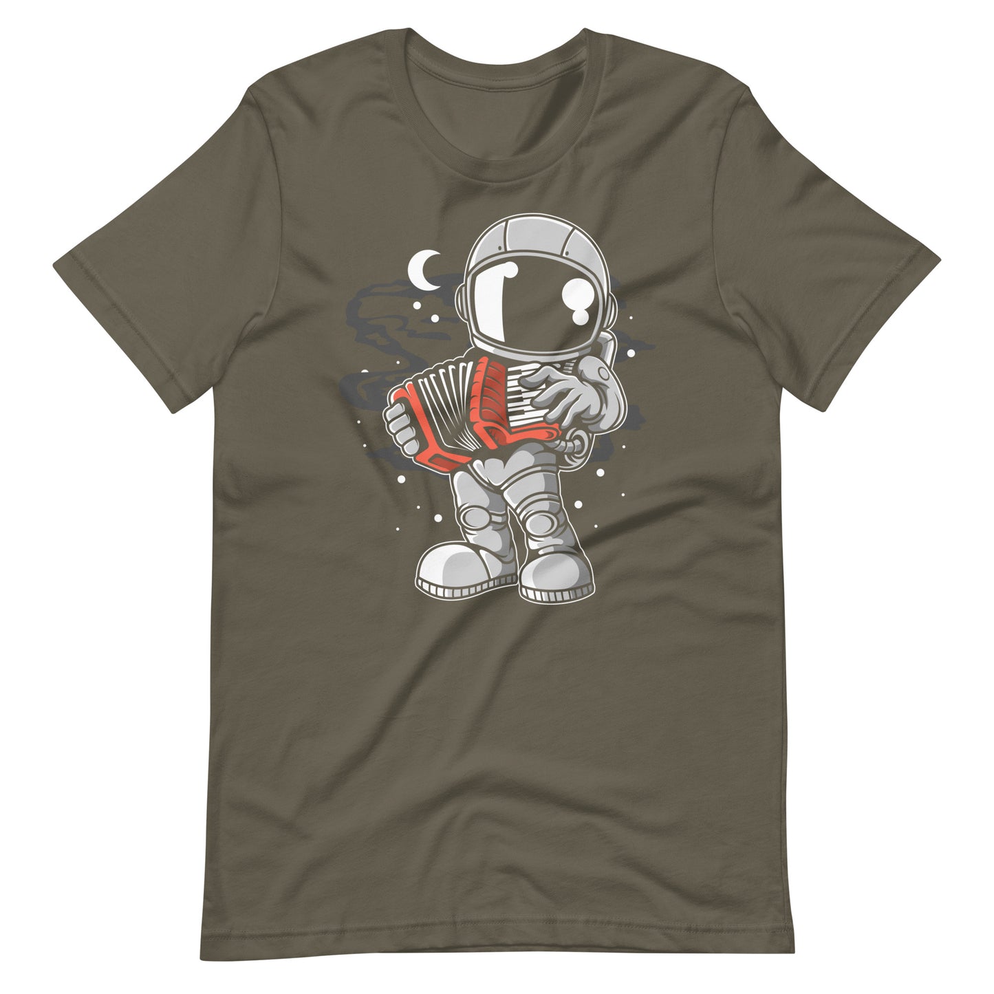 Astronaut Accordion - Men's t-shirt - Army Front