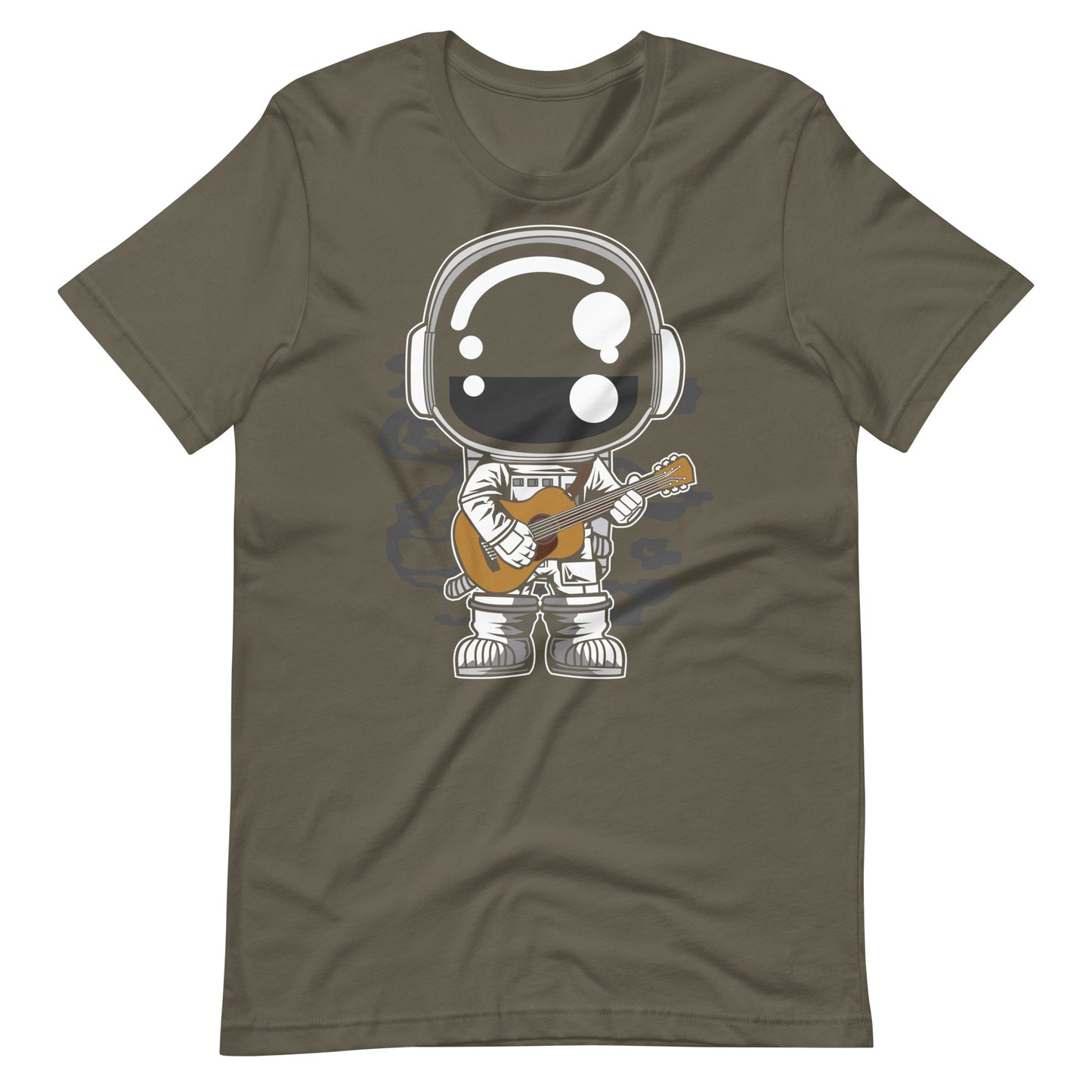 Astronaut Acoustic Guitar - Men's t-shirt - Army Front