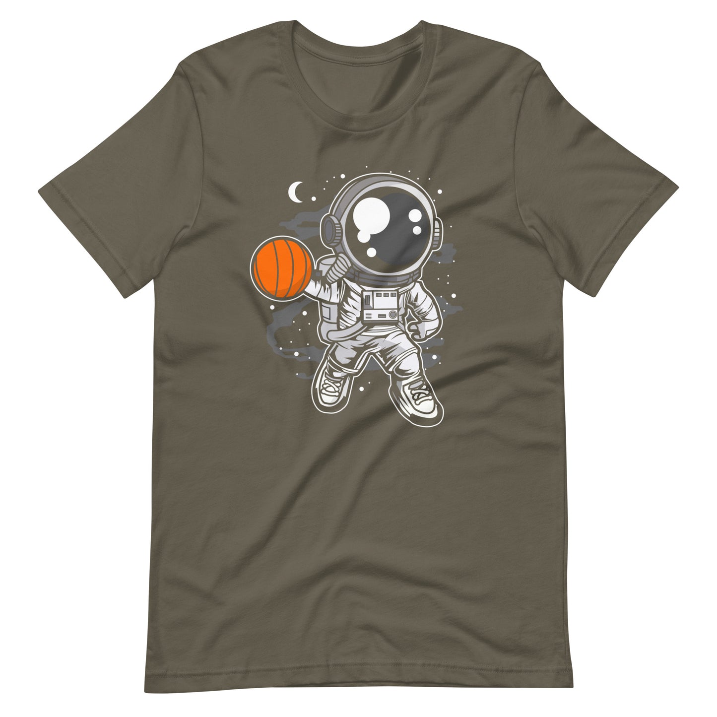 Astronaut Basketball - Men's t-shirt - Army Front