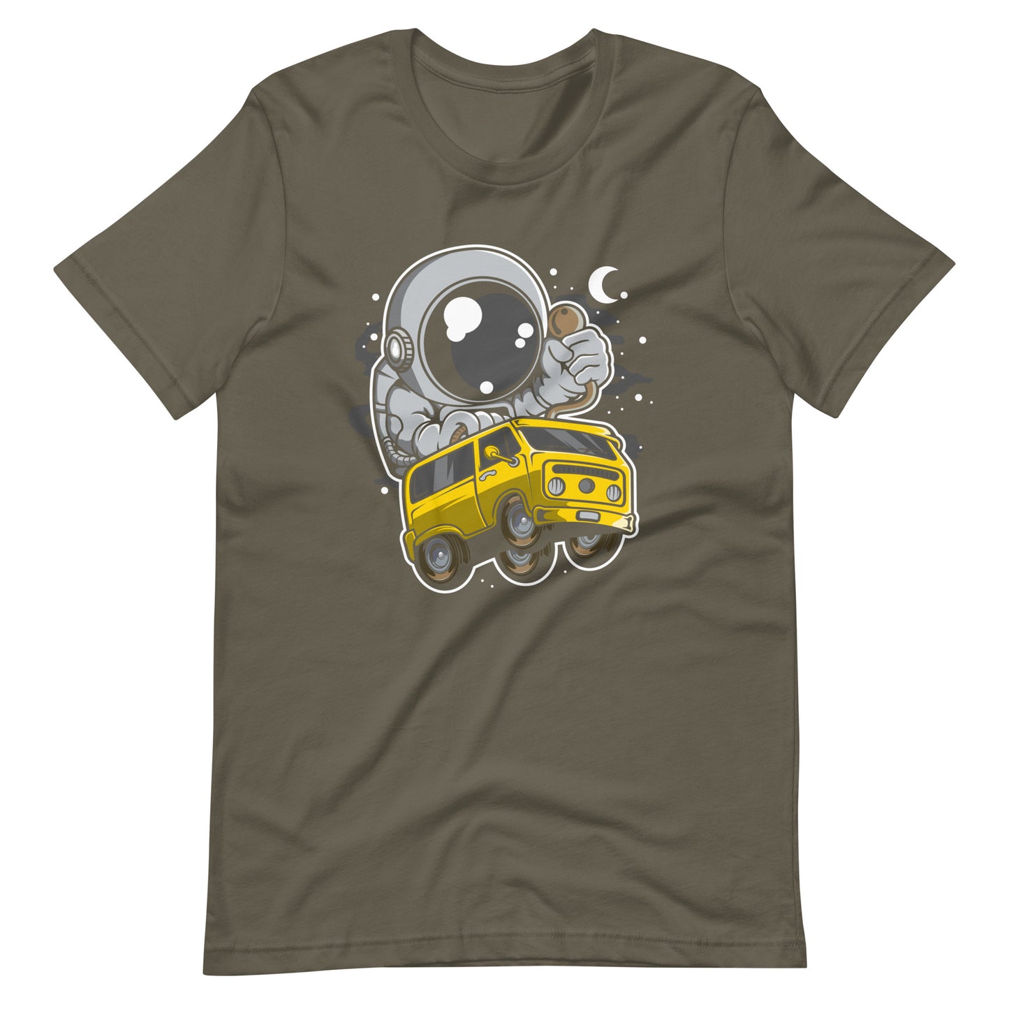 Astronaut Car Racer - Men's t-shirt - Army Front