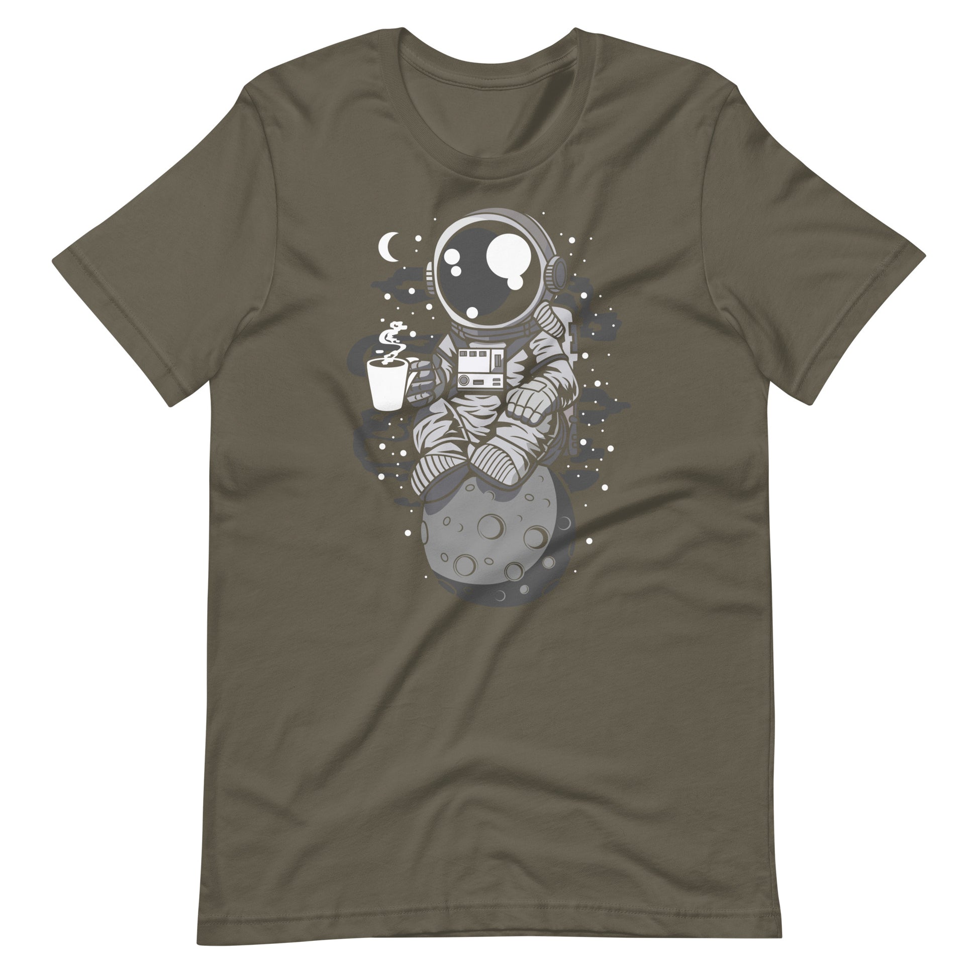 Astronaut Coffee - Men's t-shirt - Army Front