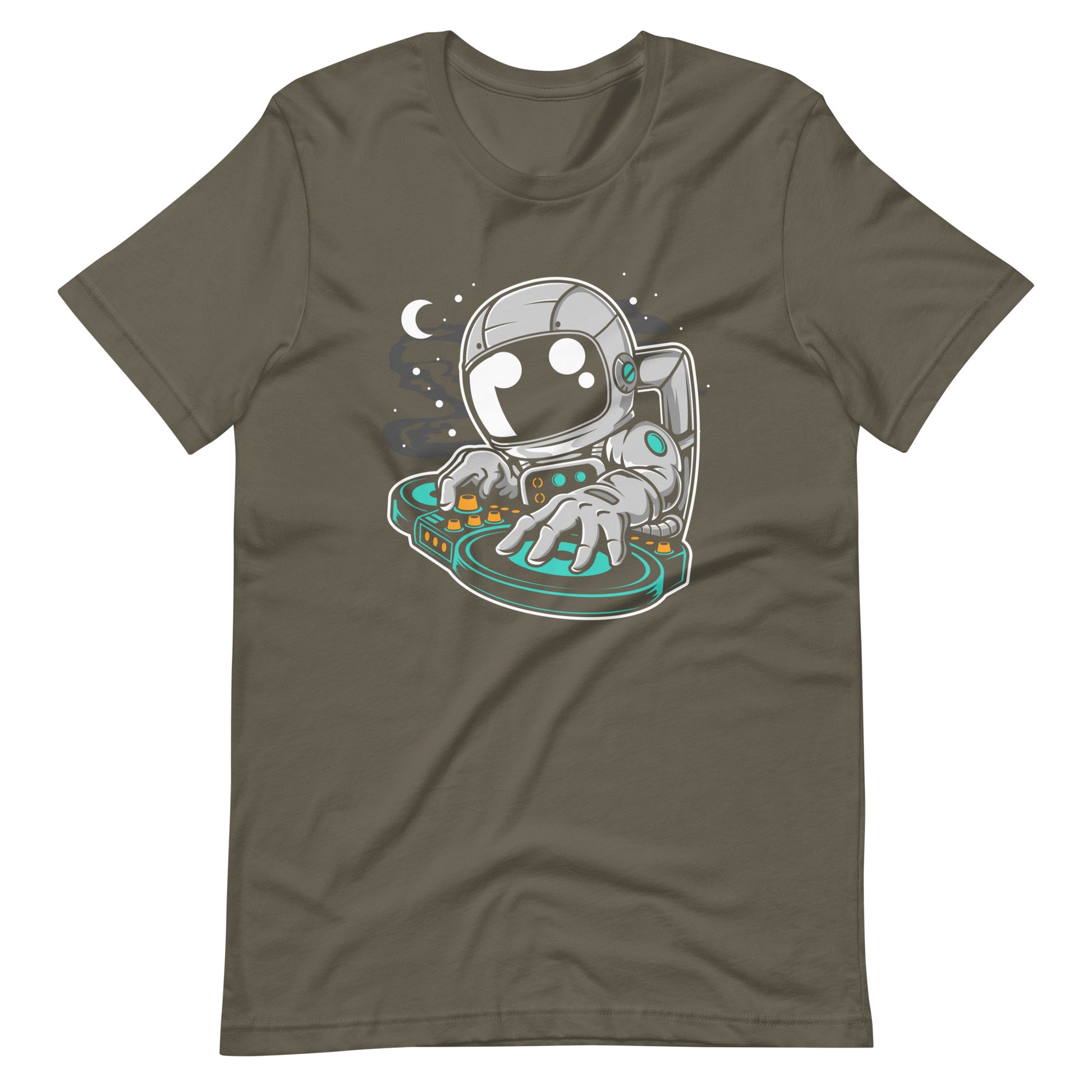 Astronaut DJ - Men's t-shirt - Army Front