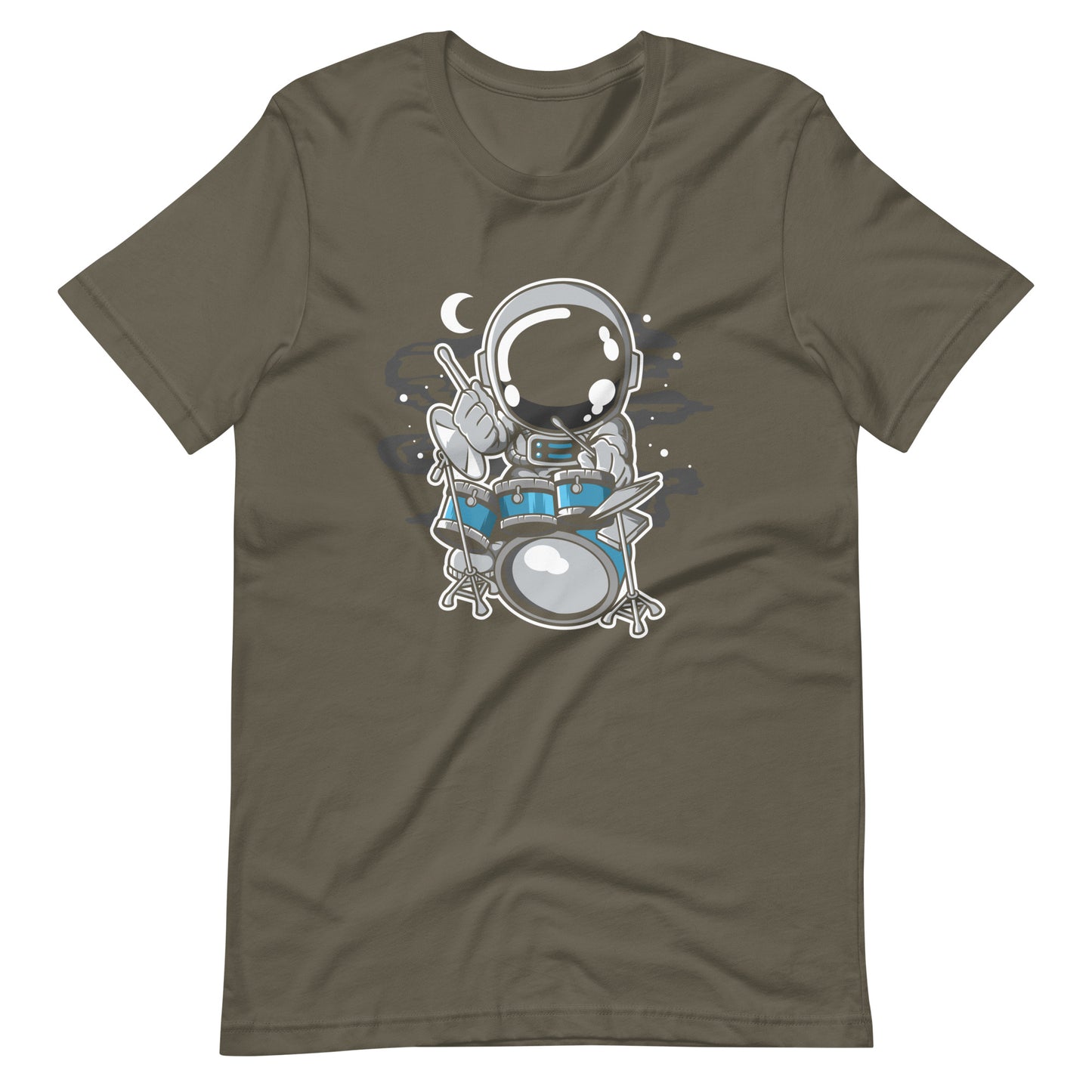 Astronaut Drummer - Men's t-shirt - Army Front