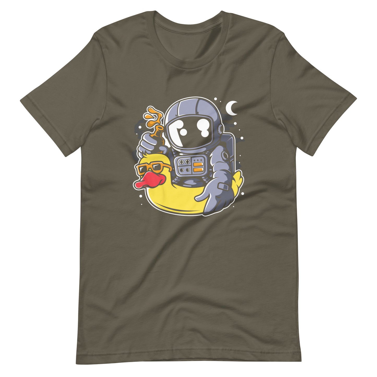 Astronaut Duck Balloon - Men's t-shirt - Army Front