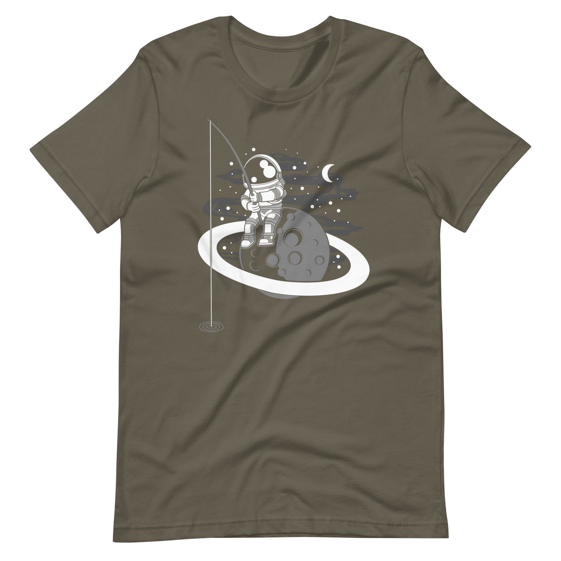 Astronaut Fishing - Men's t-shirt - Army Front