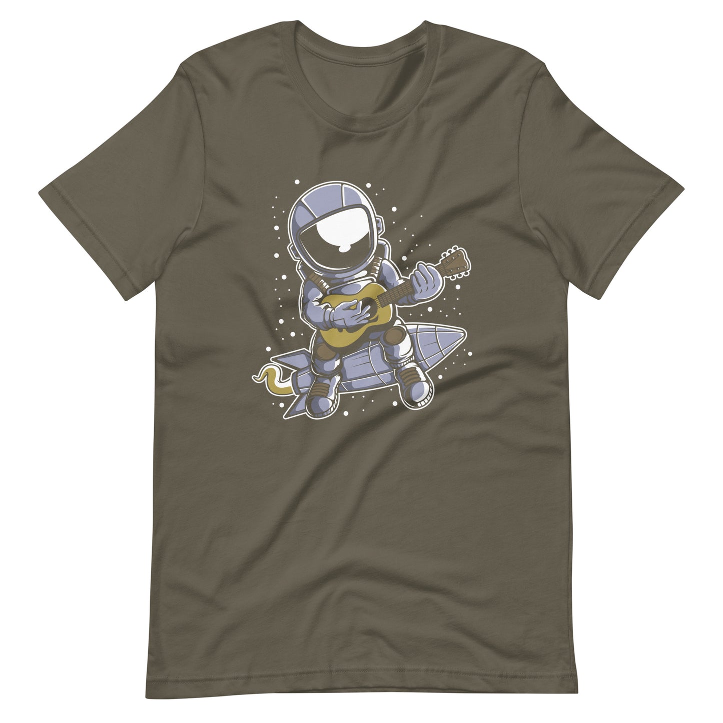 Astronaut Guitar - Men's t-shirt - Army Front