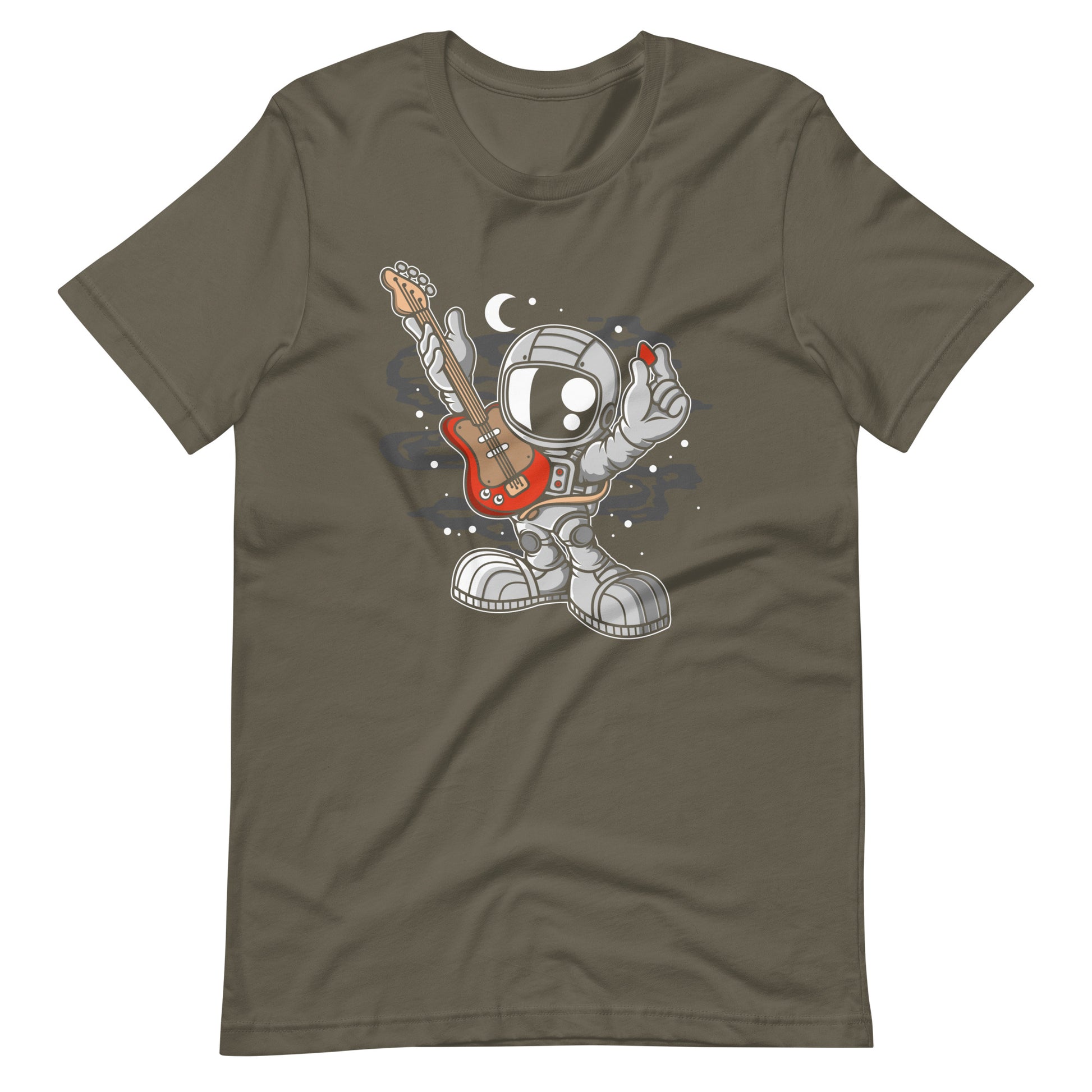 Astronaut Guitar 2 - Men's t-shirt - Army Front