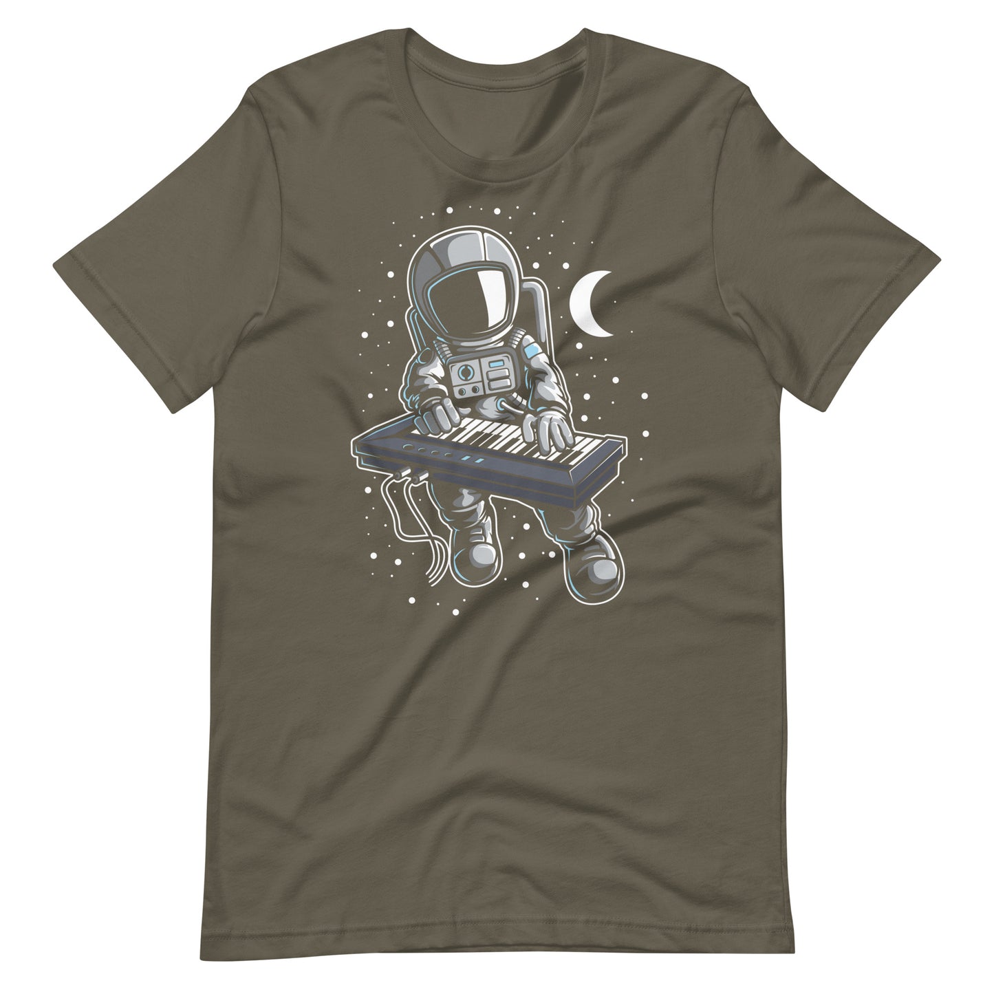 Astronaut Keyboard - Men's t-shirt - Army Front