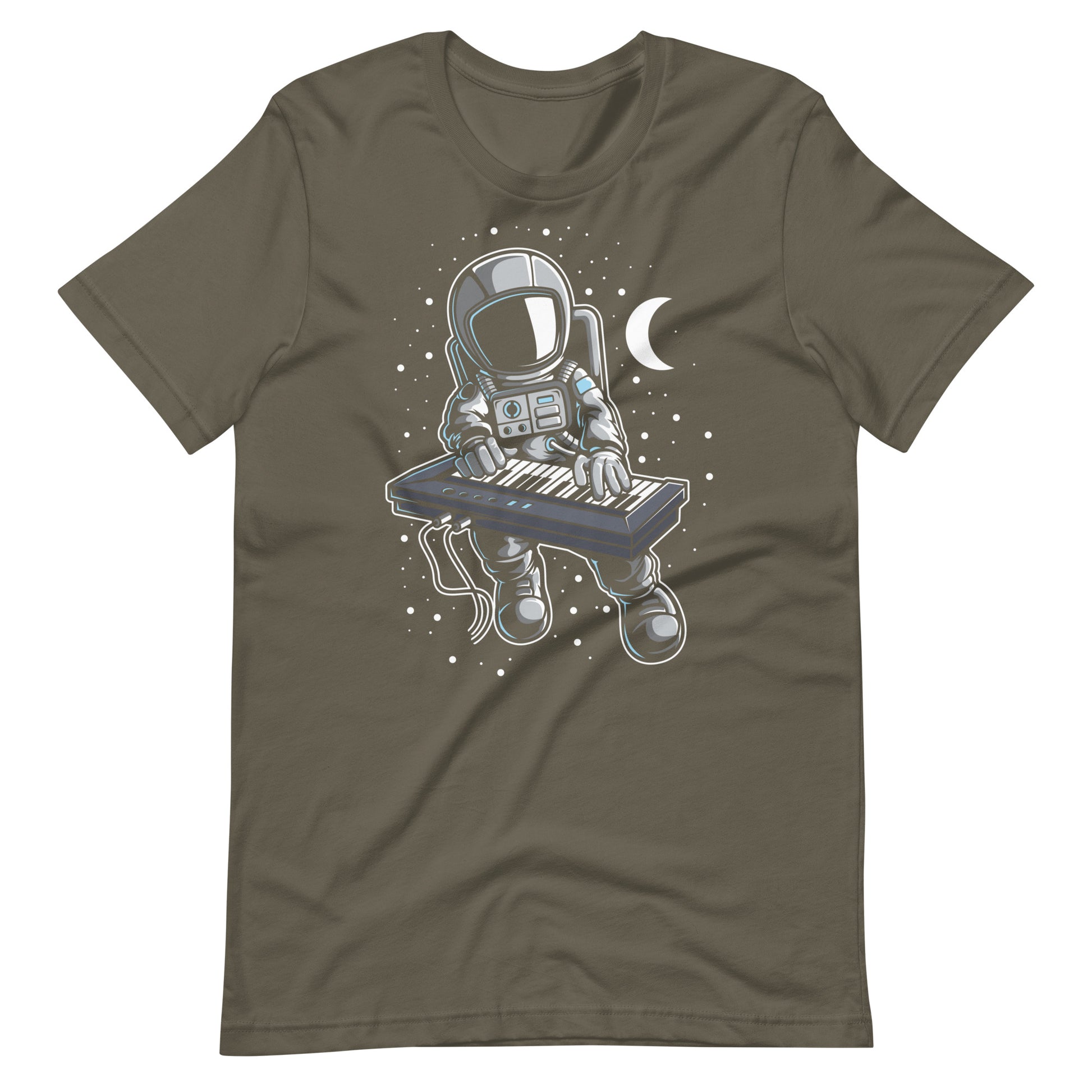 Astronaut Keyboard - Men's t-shirt - Army Front