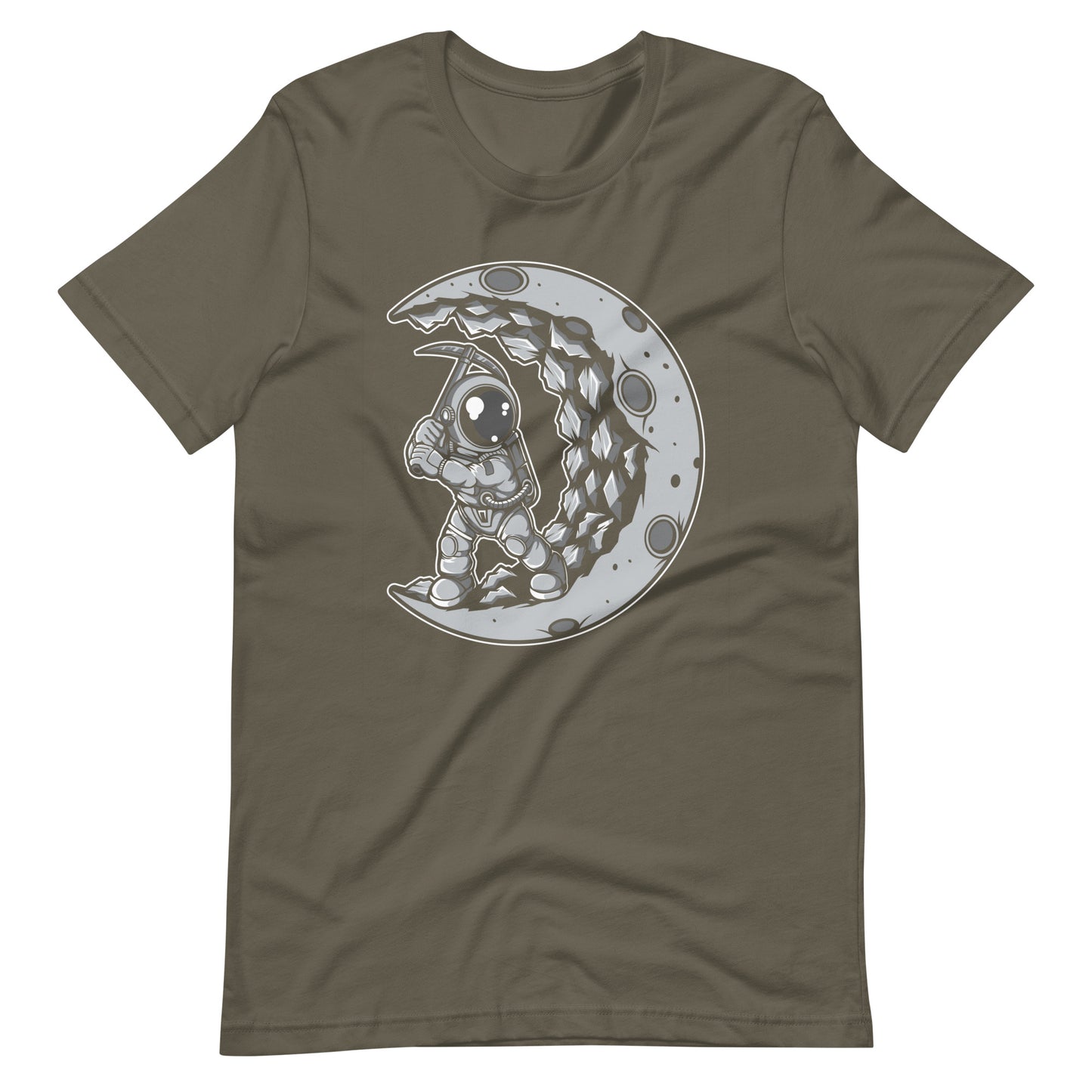 Astronaut Moon Digger - Men's t-shirt  - Army Front